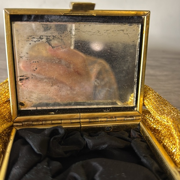 Antique Gold Mesh Evening Bag - Picture 7 of 7